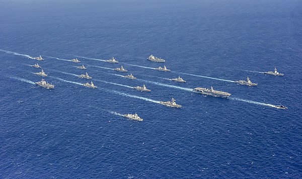 JMSDF during fleet maneuvers in 2019