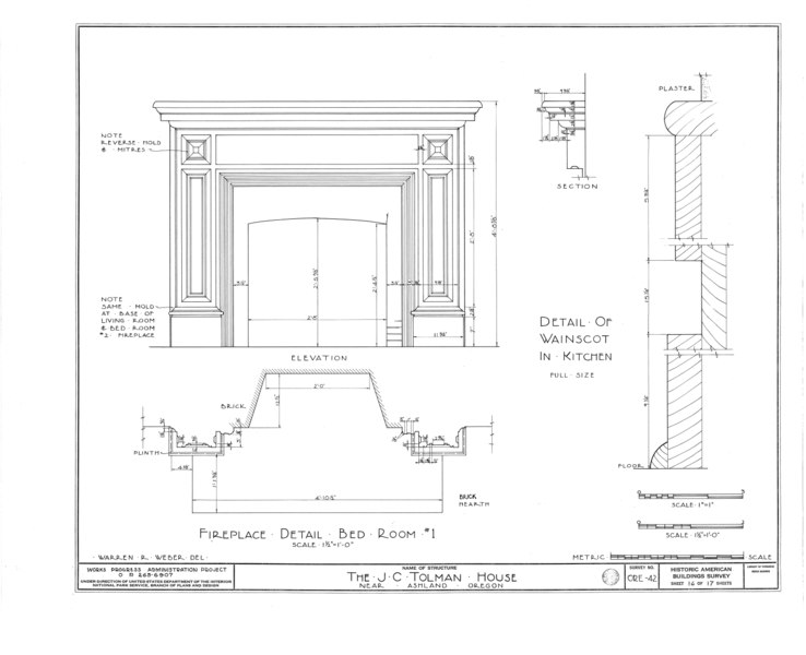 File:James C. Tolman House, Pacific Highway, Ashland, Jackson County, OR HABS ORE,15-ASH.V,1- (sheet 16 of 17).tif