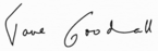 Jane Goodallová, podpis (z wikidata)