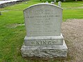 Gravestone of Jesse King and family. Listed on the gravestone are Jesse King (1836-1916), his wife Caroline R. Hathaway (1843-1943), their son Francis Calvin (1863-1912) and his wife Henrietta J. Remington (1861-1955). Located at King and Williams Cemetery, immediately north of the intersection of South Street East and Pine Street Lane, Raynham, Massachusetts.