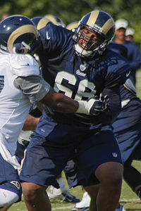 Barksdale during 2013 Rams Training Camp. Joebarksdale.jpg