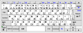 Japanese JIS keyboard layout on the current Apple Keyboard. Created by me.