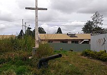 Cross of Remembrance and Japanese cannon