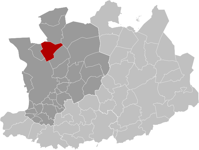 Kommunens läge i provinsen Antwerpen.
