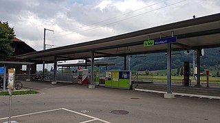 <span class="mw-page-title-main">Kaufdorf railway station</span> Swiss railway station