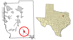 Kaufman County Texas Incorporated Areas Kemp highlighted.svg