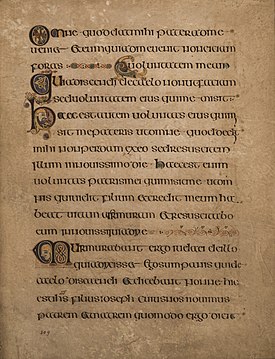 Libro de Kells, un ejemplo de uncial insular