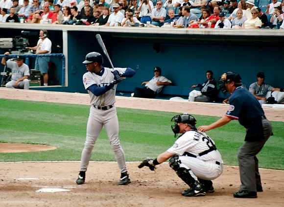 Ken Griffey Jr., pictured in August 1997, won the Most Valuable Player award in 1997