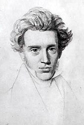 Skica Sørena Kierkegaarda od Nielse Christiana Kierkegaarda, cca 1840