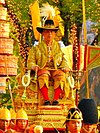King Rama X on the royal palaquin, 5 May 2019.jpg