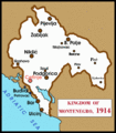 Reino de Montenegro en 1914, después de la guerra de los Balcanes.