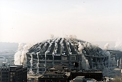 The Kingdome imploding in March 2000