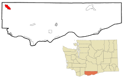 Location of Trout Lake in Klickitat County, Washington