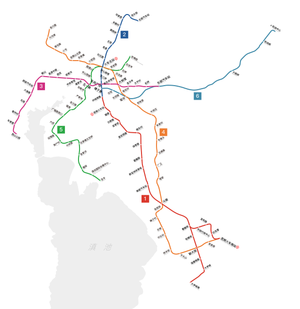 Kunming Metro System Map.svg