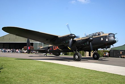Avro Lancaster Just Jane, former gate guardian at RAF Scampton, now the focal point of the Lincolnshire Aviation Heritage Centre