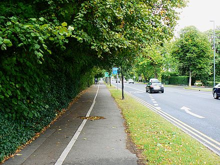 Lansdown Road Cheltenham with a Bicycle Path. Lansdown Road to the east, Cheltenham - geograph.org.uk - 1472046.jpg