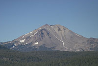 Der Lassen Peak und sein Schutthang vom Cinder Cone aus