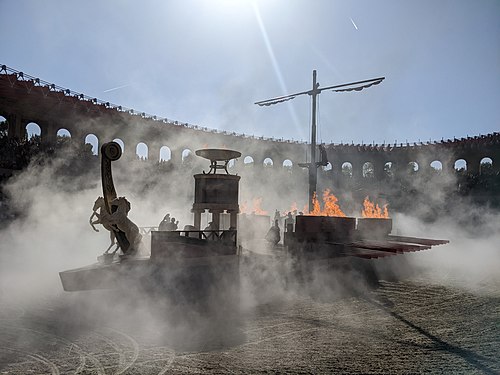 La bataille du Donjon au Puy du Fou (Les Epesses) Vendée.