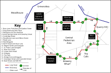 The Leeds city centre loop Leeds Loop Road diagram.svg