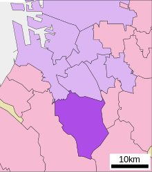 Location of Minami ward Sakai city Osaka prefecture Japan.svg