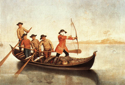 Longhi, Pietro - Duck Hunters on the Lagoon - c. 1760.PNG