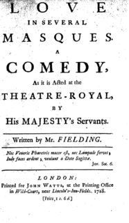 <i>Love in Several Masques</i> play written by Henry Fielding