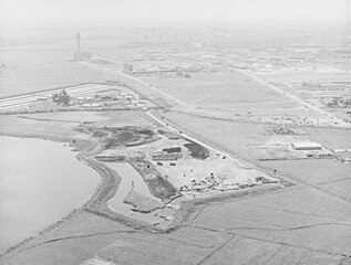 Luchtfoto vuilstortplaats in 1975