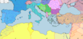 Fond de carte vierge de la Méditerranée
