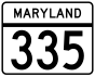 Maryland Route 335 marker