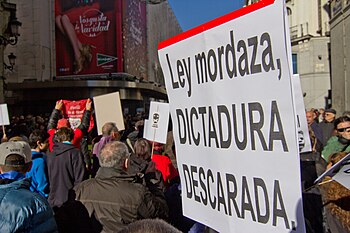 Manifestación contra la Ley Mordaza en Madrid 20-12-2014