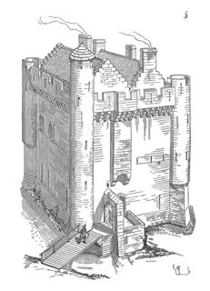 Fortified house type of building which developed in Europe during the Middle Ages