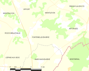 Poziția localității Fontenelle-en-Brie