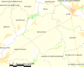 Poziția localității Macquigny