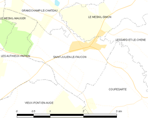 Poziția localității Saint-Julien-le-Faucon