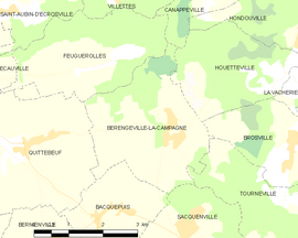 Mapa obce Bérengeville-la-Campagne