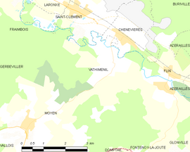 Mapa obce Vathiménil