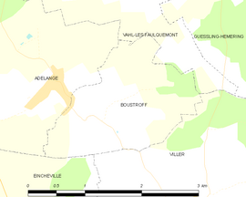 Mapa obce Boustroff