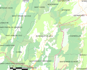 Poziția localității Entremont-le-Vieux