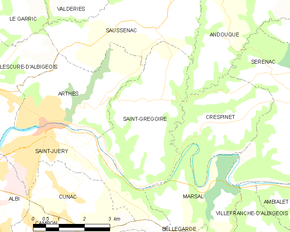Poziția localității Saint-Grégoire