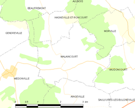 Mapa obce Malaincourt