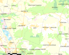 Mapa obce Héry