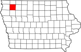 Map of Iowa highlighting O'Brien County.svg