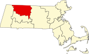 富蘭克林縣在麻薩諸塞州的位置
