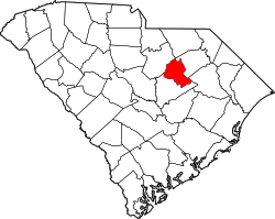 map of South Carolina highlighting Lee County