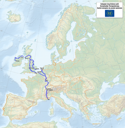 Map of the hiking trail