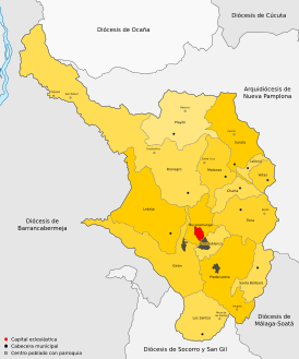 Карта архиепархии Букамаранги