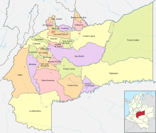 Municipalities of Meta. Mapa de Meta (politico).svg