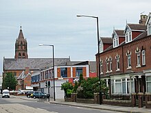 The church from Marton Road in 2013 Marton Road (A172), TS1 - geograph.org.uk - 3515197.jpg