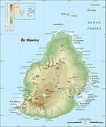 Гіпсометрична карта Маврикію (фр.)