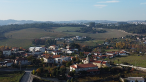 Vista aérea do centro da Freguesia de Meinedo